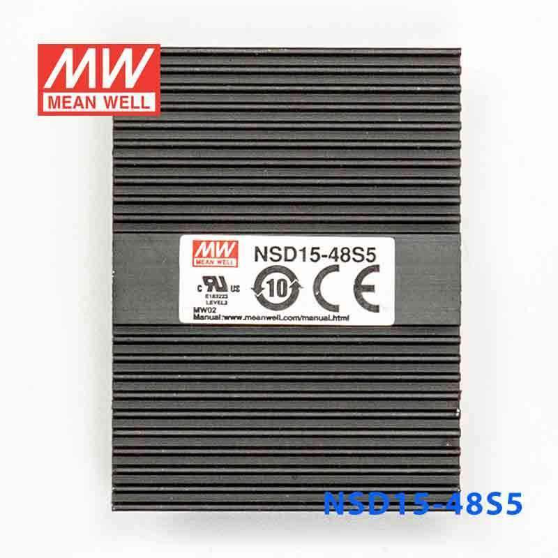 Mean Well NSD15-48S5 DC-DC Converter - 15W - 18~72V in 5V out 3A - NSD15-48S5 - powersupplymall.com