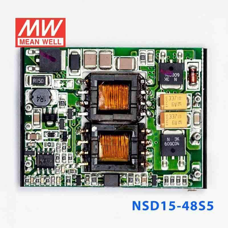 Mean Well NSD15-48S5 DC-DC Converter - 15W - 18~72V in 5V out 3A - NSD15-48S5 - powersupplymall.com