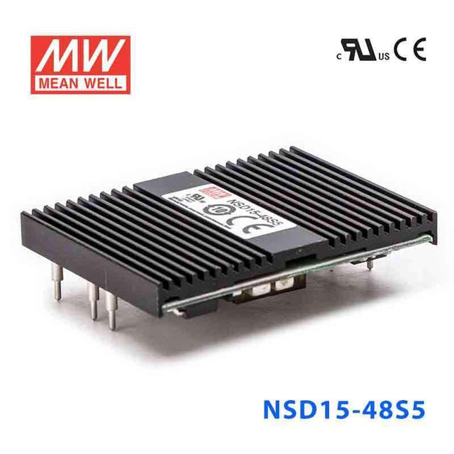 Mean Well NSD15-48S5 DC-DC Converter - 15W - 18~72V in 5V out 3A - NSD15-48S5 - powersupplymall.com