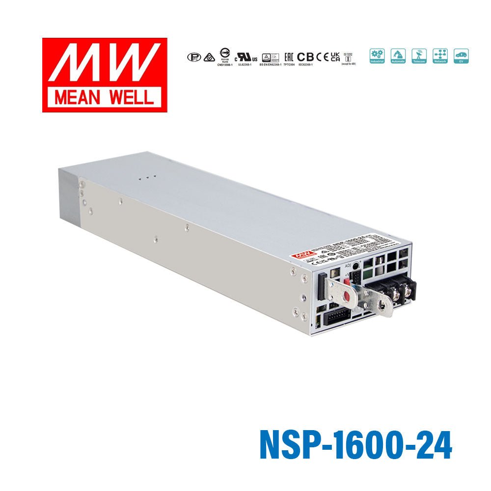 Mean Well NSP-1600-24 1608W 24V Compact Power Supply 67A - NSP-1600-24 - powersupplymall.com