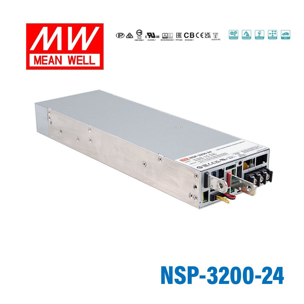 Mean Well NSP-3200-24 3192W 24V Compact Power Supply 133A - NSP-3200-24 - powersupplymall.com