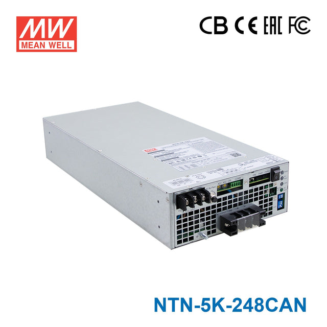 Mean Well NTN - 5K - 248CAN 5KW True Sine Wave Inverter with AC Charger/UPS, 48V In 230V Out - NTN-5K-248CAN - powersupplymall.com
