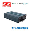 Mean Well NTU-2200-112US True Sine Wave DC-AC Inverter 2200W 110V out 12V in with US Socket, with AC by-pass function - NTU-2200-112US - powersupplymall.com