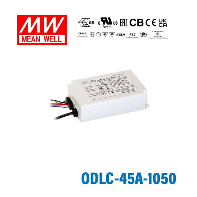 Mean Well ODLC - 45A - 1050 Power Supply 45W 1050mA (Auxiliary DC output) - ODLC-45A-1050 - powersupplymall.com
