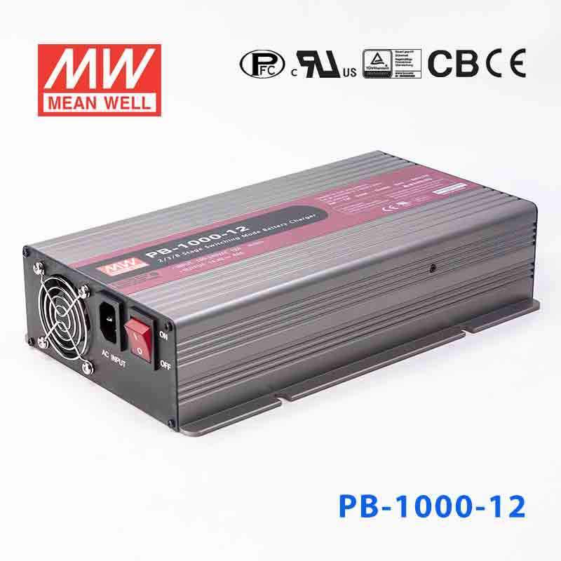 Mean Well PB-1000-12 Battery Chargers 1000W 14.4V 60A - 2/3/8 Stage W/PFC - PB-1000-12 - powersupplymall.com