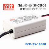 Mean Well PCD-25-1050B Power Supply 25W 1050mA - PCD-25-1050B - powersupplymall.com
