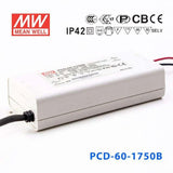 Mean Well PCD - 60 - 1750B Power Supply 60W 1750mA - PCD - 60 - 1750B - powersupplymall.com
