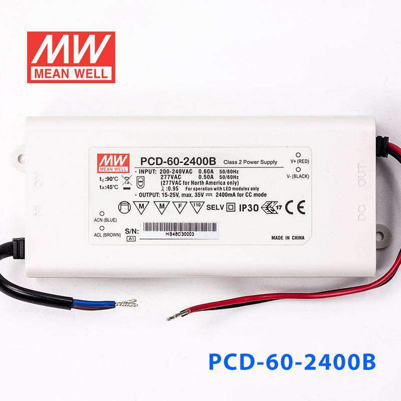 Mean Well PCD - 60 - 2400B Power Supply 60W 2400mA - PCD - 60 - 2400B - powersupplymall.com