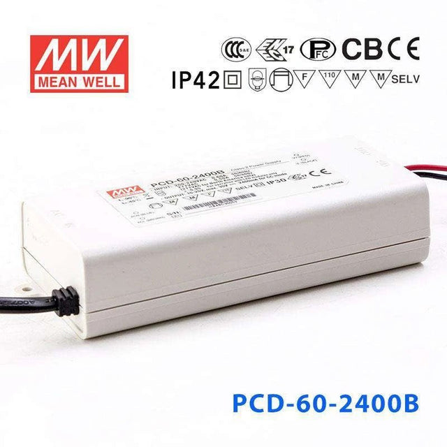 Mean Well PCD - 60 - 2400B Power Supply 60W 2400mA - PCD - 60 - 2400B - powersupplymall.com