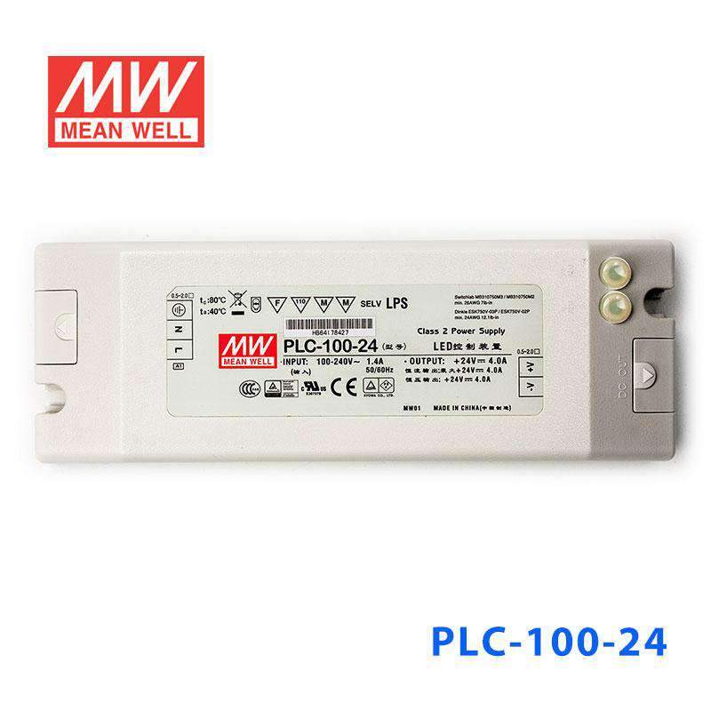 Mean Well PLC-100-24 Power Supply 100W 24V - PFC 4A - PLC-100-24 - powersupplymall.com
