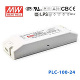 Mean Well PLC-100-24 Power Supply 100W 24V - PFC 4A - PLC-100-24 - powersupplymall.com