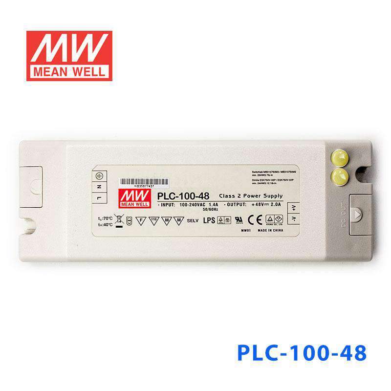 Mean Well PLC-100-48 Power Supply 100W 48V - PFC 2A - PLC-100-48 - powersupplymall.com