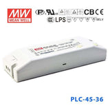 Mean Well PLC-45-36 Power Supply 45W 36V - PFC 1.25A - PLC-45-36 - powersupplymall.com