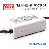 Mean Well PLD - 25 - 700 Power Supply 25W 700mA - PLD-25-700 - powersupplymall.com