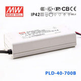 Mean Well PLD - 40 - 700B Power Supply 40W 700mA - PLD-40-700B - powersupplymall.com