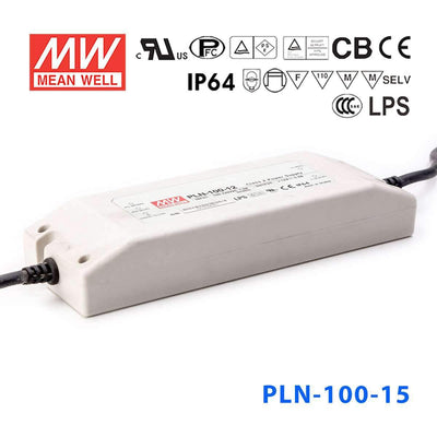 Mean Well PLN-100-15 Power Supply 75W 15V - IP64 5A