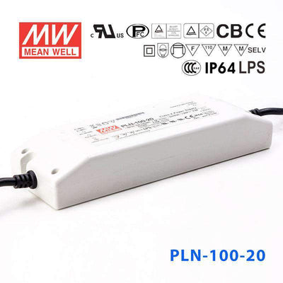 Mean Well PLN-100-20 Power Supply 100W 20V - IP64 4.8A