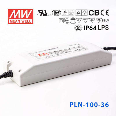 Mean Well PLN-100-36 Power Supply 100W 36V - IP64 2.65A
