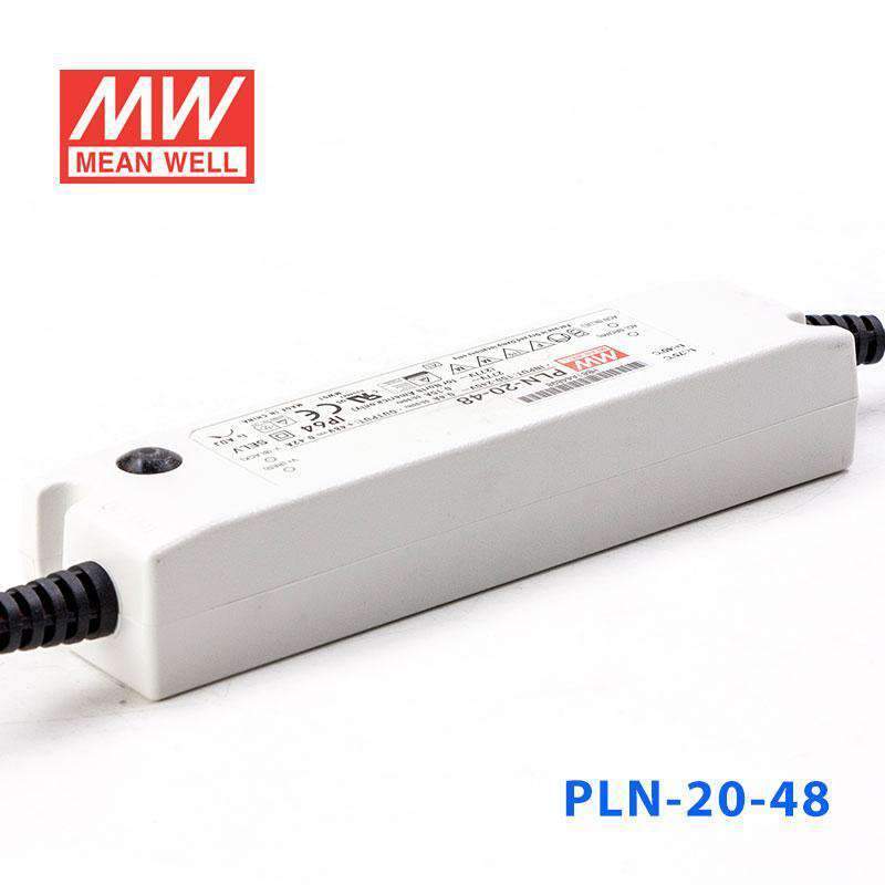 Mean Well PLN-20-48 Power Supply 20W 48V - IP64 420mA - PLN-20-48 - powersupplymall.com