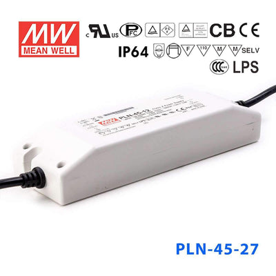 Mean Well PLN-45-27 Power Supply 45W 27V - IP64 1.7A