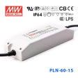 Mean Well PLN-60-15 Power Supply 60W 15V - IP64 4A - PLN-60-15 - powersupplymall.com