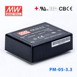 Mean Well PM - 05 - 3.3 Power Supply 5W 3.3V - PM - 05 - 3.3 - powersupplymall.com