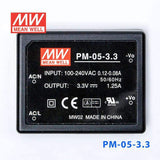 Mean Well PM - 05 - 3.3 Power Supply 5W 3.3V - PM - 05 - 3.3 - powersupplymall.com