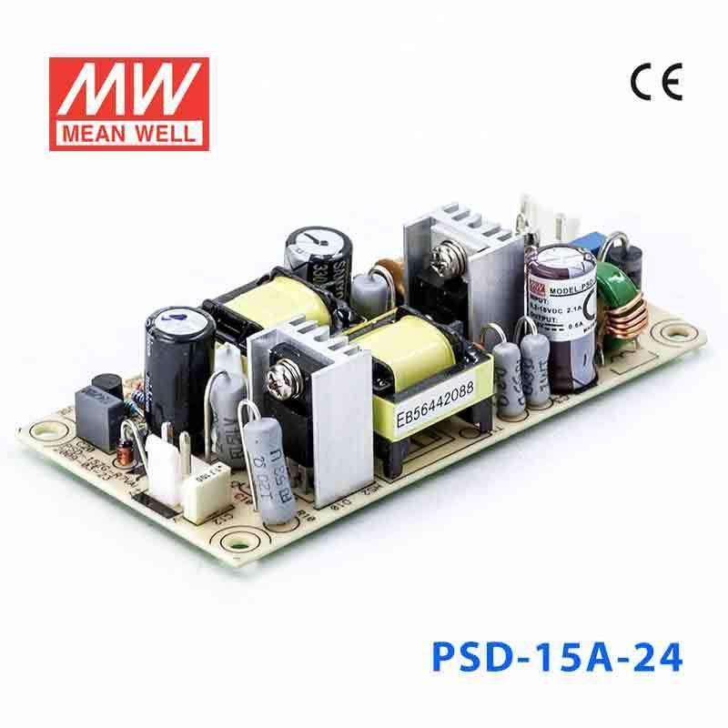 Mean Well PSD-15A-24 DC-DC Converter - 14.4W - 9.2~18V in 24V out 666mA - PSD-15A-24 - powersupplymall.com