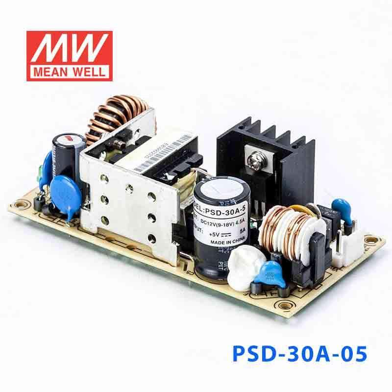 Mean Well PSD-30A-5 DC-DC Converter - 25W - 9~18V in 5V out 5A - PSD-30A-5 - powersupplymall.com