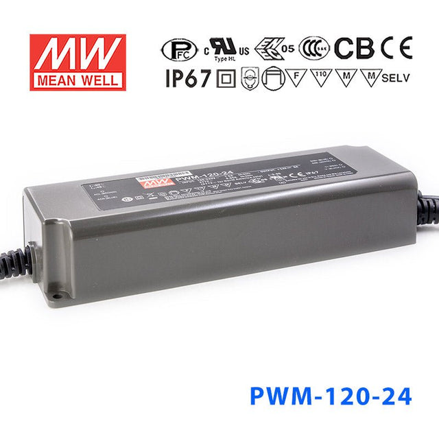 Mean Well PWM - 120 - 24DA Power Supply 120W 24V - DALI - PWM - 120 - 24DA - powersupplymall.com