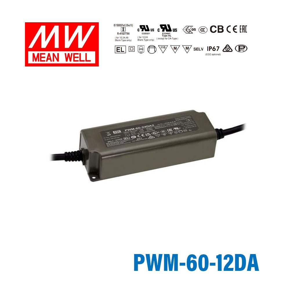 Mean Well PWM Series LED Power Supply 12V (40~90W) -  - powersupplymall.com