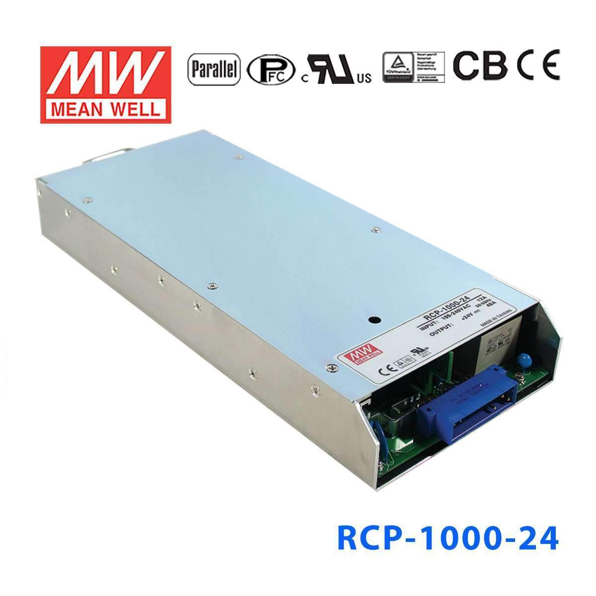 Mean Well RCP - 1000 - 24 power supply 1000W 24V 40A - RCP - 1000 - 24 - powersupplymall.com