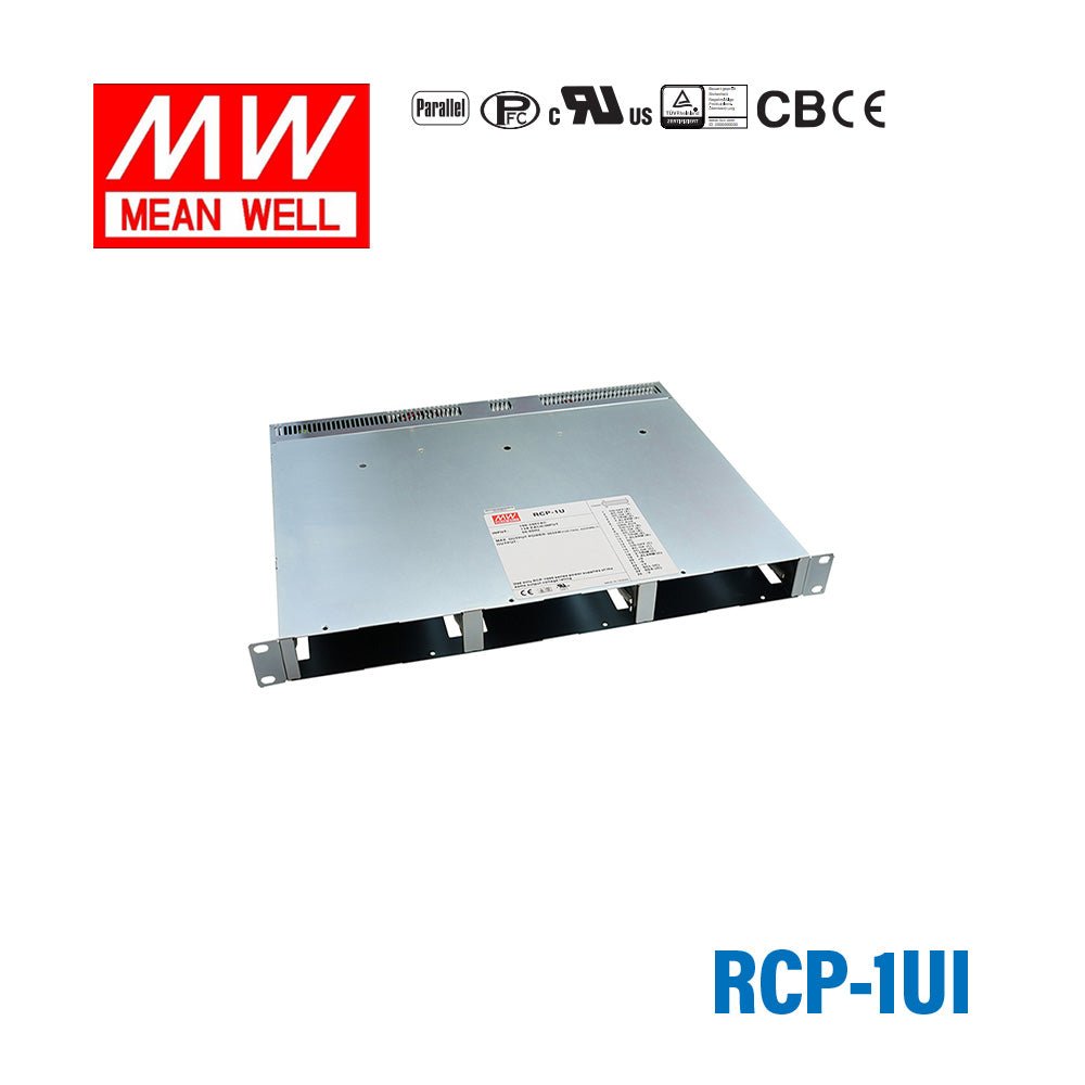 Mean Well RCP - 1UI 19 inch 1U Rack for RCP - 1000 Series with IEC320 - C14 AC Inlet - RCP-1UI - powersupplymall.com