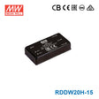 Mean Well RDDW20H-15 DC-DC Converter - 20W - 43~160V in ±15V out 667mA - RDDW20H-15 - powersupplymall.com