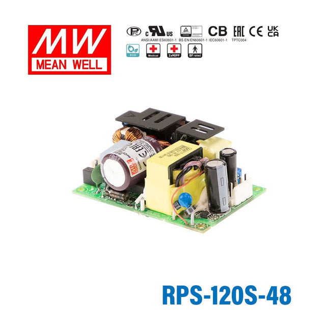 Mean Well RPS - 120S - 48 Green Power Supply W 48V 2.5A - Medical Power Supply - RPS-120S-48 - powersupplymall.com