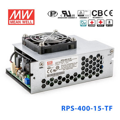 Mean Well RPS-400-15-TF Green Power Supply 400.5W 15V 16.7A - Medical Power Supply