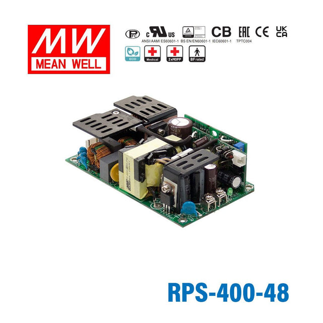 Mean Well RPS - 400 - 48 Green Power Supply W 48V 5.3A - Medical Power Supply - RPS-400-48 - powersupplymall.com