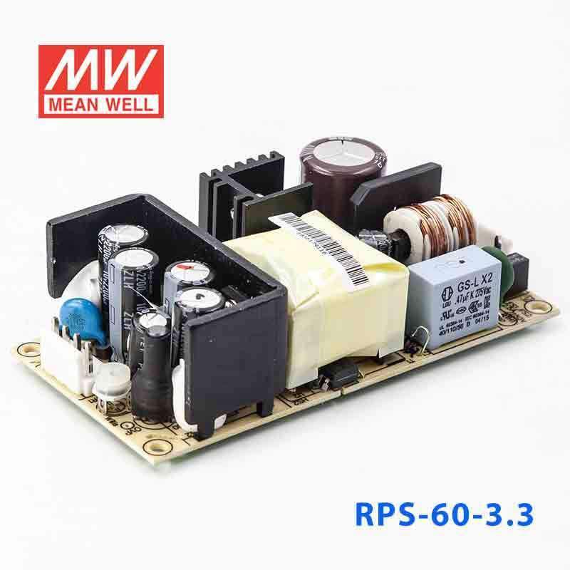 Mean Well RPS-60-3.3 Green Power Supply W 3.3V 10A - Medical Power Supply - RPS-60-3.3 - powersupplymall.com