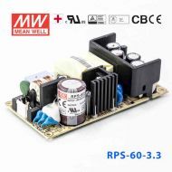 Mean Well RPS-60-3.3 Green Power Supply 33W 3.3V 10A - Medical Power Supply