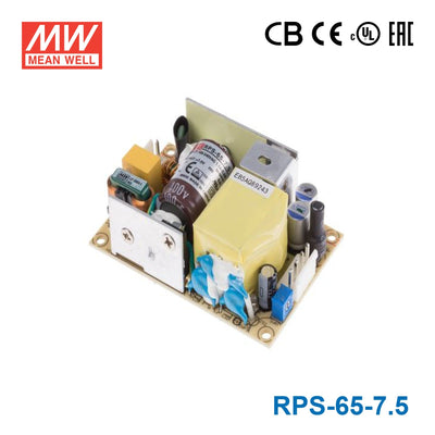 Mean Well RPS-65-7.5 Green Power Supply 60W 7.5V 8A - Medical Power Supply