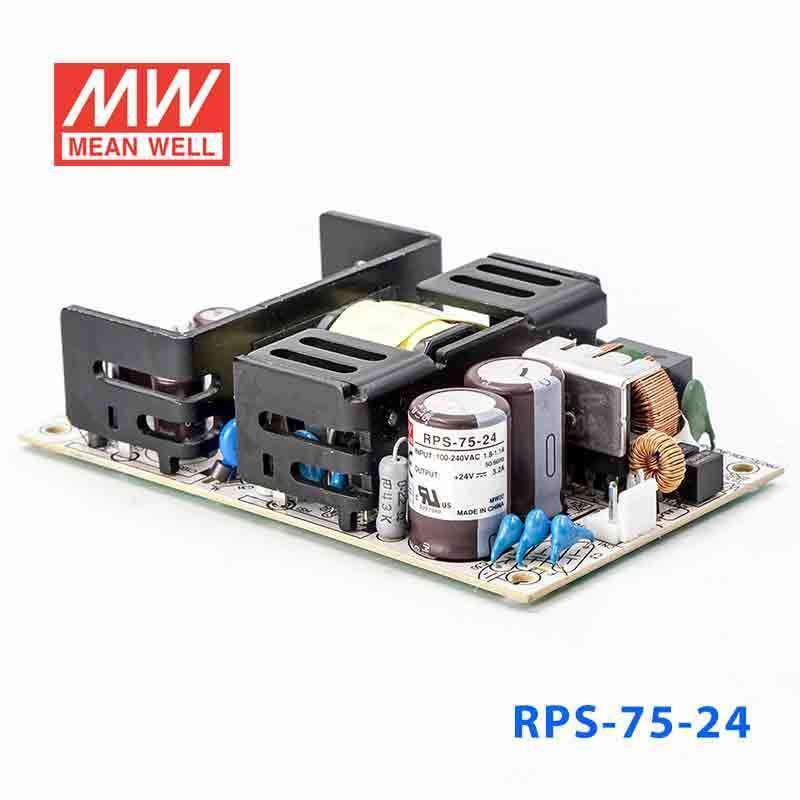 Mean Well RPS-75-24 Green Power Supply W 24V 3.2A - Medical Power Supply - RPS-75-24 - powersupplymall.com