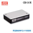 Mean Well RQB60W12-110S05 1/4 Brick, 14-160VDC Ultra Wide Input Railway DC-DC Converter, 60W, 5V output 10A - RQB60W12-110S05 - powersupplymall.com