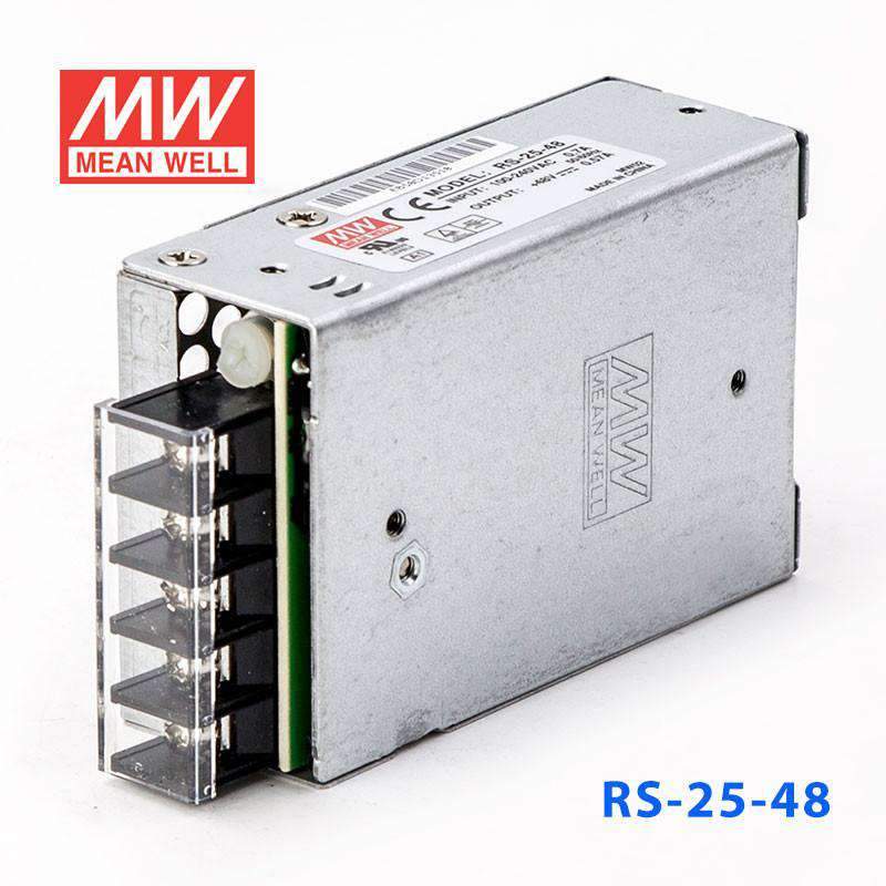 Mean Well RS - 25 - 48 Power Supply 25W 48V - RS - 25 - 48 - powersupplymall.com