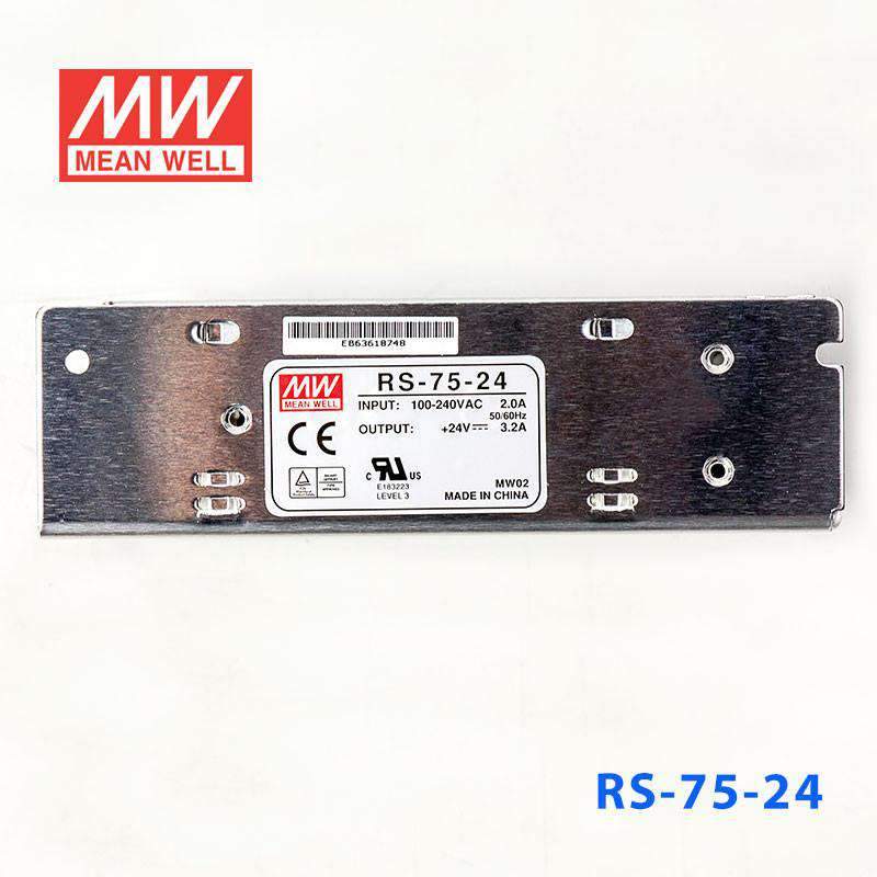 Mean Well RS - 75 - 24 Power Supply 75W 24V - RS - 75 - 24 - powersupplymall.com