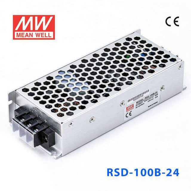 Mean Well RSD-100B-24 DC-DC Converter - 100.8W - 16.8~31.2V in 24V out 4.2A - RSD-100B-24 - powersupplymall.com