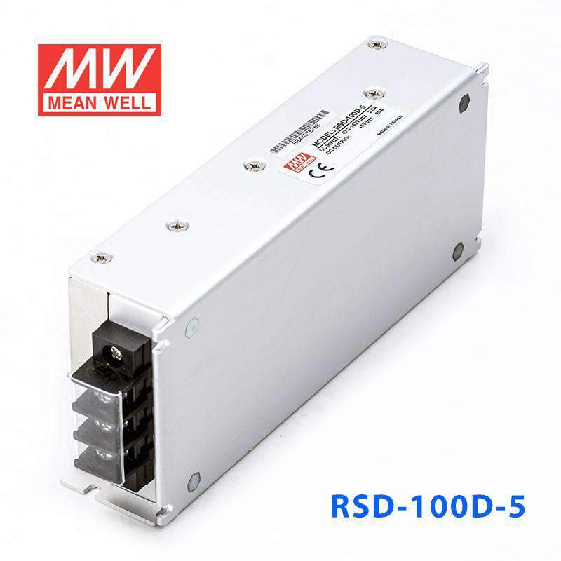 Mean Well RSD-100D-5 DC-DC Converter - 100W - 67.2~143V in 5V out 20A - RSD-100D-5 - powersupplymall.com