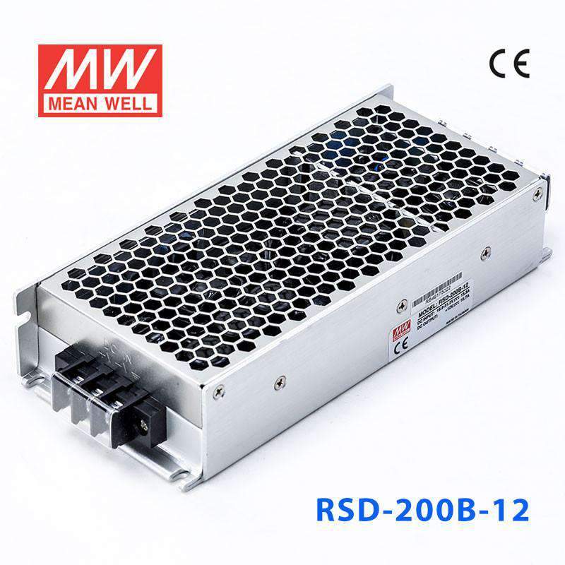 Mean Well RSD - 200B - 12 DC - DC Converter - 200.4W - 16.8~31.2V in 12V out - RSD - 200B - 12 - powersupplymall.com