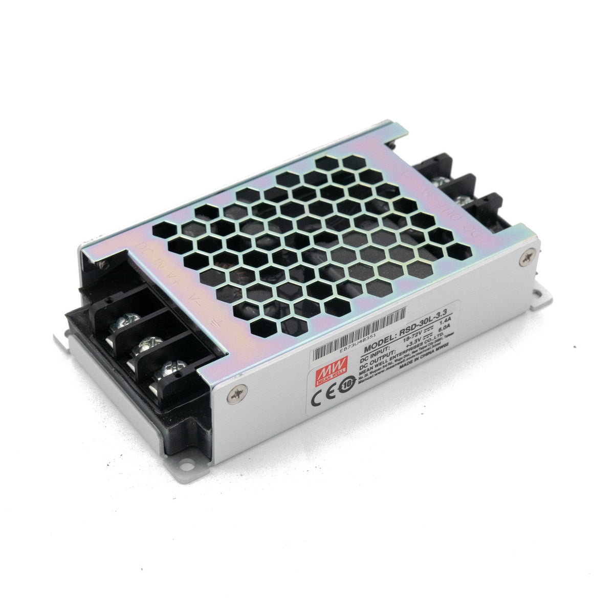 Mean Well RSD-30L-3.3 DC-DC Converter - 19.8W - 18~72V in 3.3V out 6A - RSD-30L-3.3 - powersupplymall.com