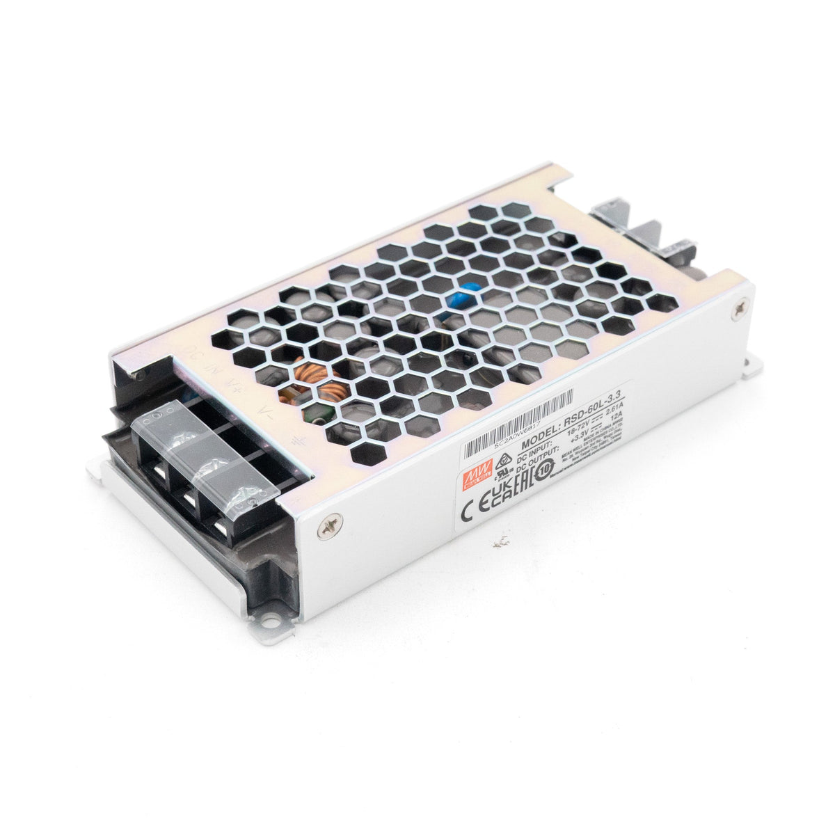 Mean Well RSD-60L-3.3 DC-DC Converter - 39.6W - 18~72V in 3.3V out 12A - RSD-60L-3.3 - powersupplymall.com