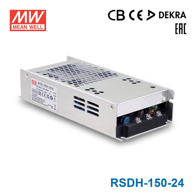 Mean Well RSDH-150-24 Ultra Wide Input DC-DC Converter, 250V-1500VDC Input, 24V Output 6.2A - RSDH-150-24 - powersupplymall.com